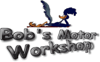 Bobs Motor Workshop Logo -  Roadrunner  - Tradmark of Warner Brothers